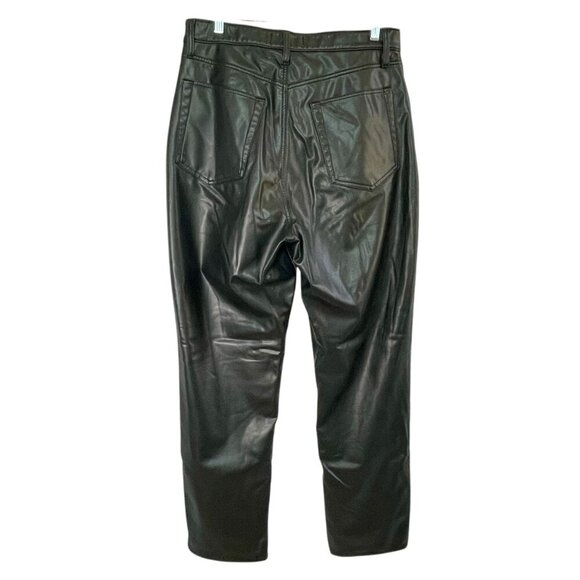 Abercrombie Denim Faux Leather Curve Love Ankle Straight Ultra High Rise Jean 32 - Picture 5 of 14